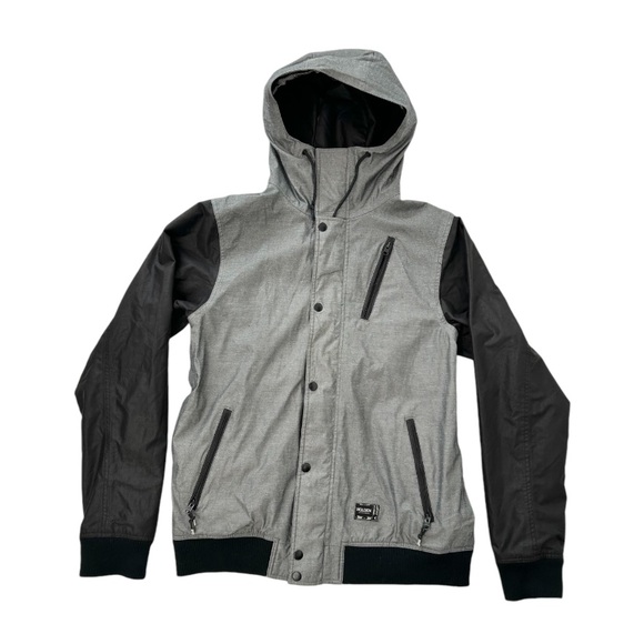 Holden Varsity Shell Snowboard Jacket in Black/Charcoal - Picture 2 of 13